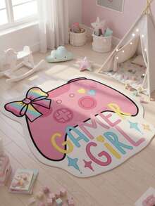 1 Peça Tapete Rosa com Controle Remoto, Tapete de Sala de Estar, Tapete, Tapete de Área de Sala de Estar, Tapete Pequeno de Área, Tapete, Decoração Doméstica, Tapete Grande de Sala de Estar, Tapete Redondo, Decoração de Sala de Estar, Decoração de Quarto, Tapete Lavável - Multicolorido - Visão 1