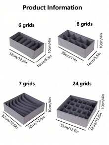 1pc/4pcs Set Foldable Closet Organizer Storage Boxes, Includes Foldable Fabric Baskets And Storage Cubes, Portable Divided Drawer Organizers For Clothes, Underwear, Bras, Ties, Accessories, Socks, Scarves, Leggings, T-Shirts, Jeans And Winter Clothes | Ideal For Bedroom And Home Organization (Can Store Ladies Dresses, White T-Shirts, Black Pants)