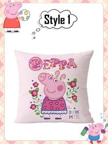 Imagens de Animação da Peppa Pig, Almofadas Fofas para Jogar, Sofá, Sala de Estar, Fronha de Veludo para Cintura, Almofada e Almofadão - Multicolorido - Visão 11