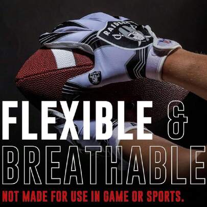 Youth  Football Receiver Gloves - Kids Football Gloves Pair -  Team Logos and Silicone Palm - All Youth Sizes - Great Game Gear + Football Costume Accessory,37333054