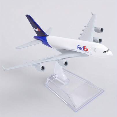 FedEx 空客 A380 1/400 比例压铸金属飞机模型 - 非常适合展示、收藏，也是航空爱好者的理想礼物