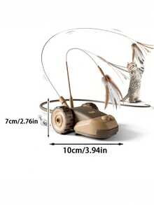 360° 3-In-1 Rotating USB Rechargeable Smart Feather Electronic Hunting Pet Toy - Multicolor - View 3