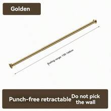 Stainless Steel Closet Clothes Rod, Bathroom Curtain Rod, Garment Hanging Device, Balcony Drying Rack, Curtain Hanging Device, Available In Gold, Black, White, Silver, With Screws