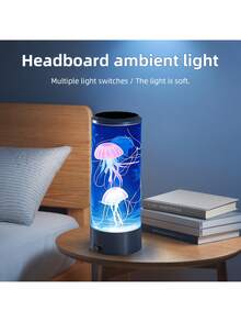 1pcs - TyuteRGB Color Changing Jellyfish LED Light, Fish Tank Decoration, Realistic Jellyfish Design, Suitable For Home/Office Desktop, Children's Decorative Gift, Jellyfish Ornament, Table Lamp, Durable Lamp, Creative Decoration, Creative Decoration - 彩色光 - 查看 12
