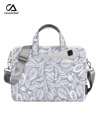 Printing Polyester Laptop Briefcase Shockproof Laptop Bag Sleeve With Handle