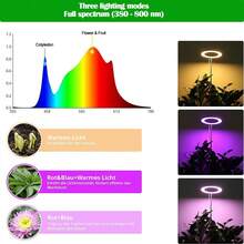 1-Piece Set Of Full-Spectrum LED Plant Grow Lights, USB Powered Indoor Plant Lights, Made Of PVC Material, With Adjustable Height And Brightness, Suitable For Potted Flowers, Succulents And Small Plants - Multicolor - View 8