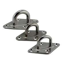 4PCS Diamond 304 Stainless Steel Pad Eye Plate Hook For Suspension Ceiling Hooks