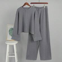Women Sports Sweater Co-Ords - 灰色 - 查看 10