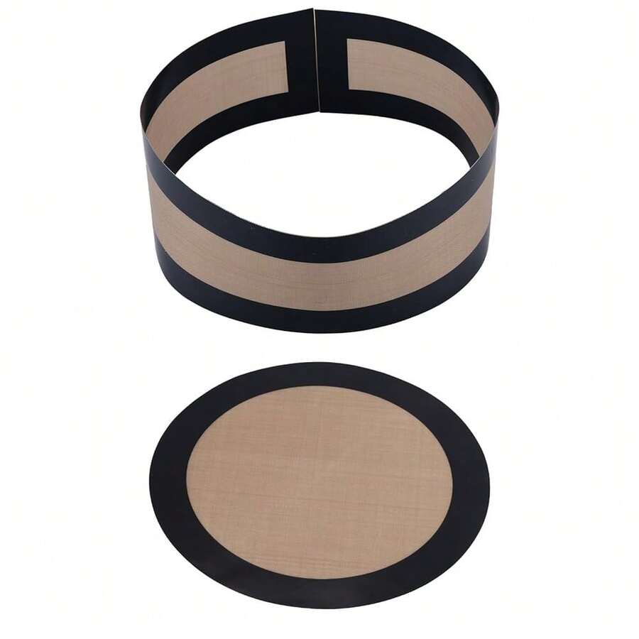 2stk Silikon Backmatten für Springform 22,8 cm, Verhindert das Anhaften von Kuchen am Boden und an Seiten Wiederverwendbare Antihaftbeschichtete Backunterlage für Käsekuchenformen (Schwarz)-6976 - Schwarz - Übersicht 1