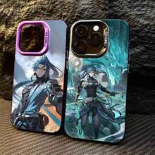 Funda de teléfono W-Wuthering Waves J-Jiyan color plata para 17 16 15 14 13 12 11 Pro Max Plus - z7 - Ver 3