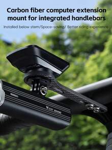 WEST BIKING Bicycle Speedometer Holder Carbon Fiber Ultra Light Rust Proof Speedometer Holder 180° Freely Adjustable Road Bike MTB Speedometer Holder Universal Holder Compatible With GoPro - Multicolor - View 4