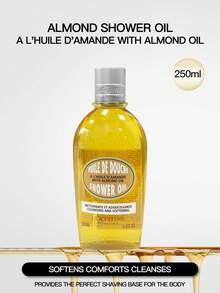 L'Occitane AMANDE Shower Oil, 250ml/500ml, Cleansing & Gentle On Skin - 250ml - View 7