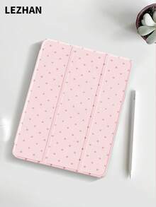 1个可爱粉色波点艺术设计平板电脑保护套,兼容iPad(A16)11英寸第11代(2025款)、iPad第9/10代、iPad Air第4代10.9英寸、Galaxy Tab S6 Lite 10.4英寸,防摔,带笔槽,支持睡眠/唤醒功能,圣诞节、万圣节、浪漫情人节礼物(2026款)。 - 彩色 - 查看 4