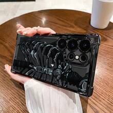 1 chiếc ốp lưng TPU trong suốt dày dặn, mạ điện hình đầu lâu, chống sốc, tương thích với Apple 17 Pro Max, 16 Pro Max/16 Pro/16/13 Pro Max/12 Pro Max 11, 15 Pro Max, 14 Pro Max/Galaxy, SAM/Honor/Note 13 Pro/S23 Ultra/S24 Ultra/S25/A56, phiên bản quốc tế, không phải phiên bản nội địa. - màu đen - Xem 3