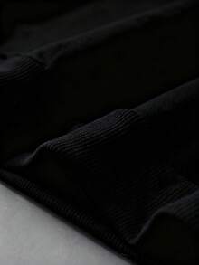 Women's Simple Everyday Round Neck Long Sleeve Sweatshirt, Long Sleeve Top - Autumn & Winter Couple Style, Unisex Comfortable Long-Sleeve Sweatshirt - màu đen - Xem 5