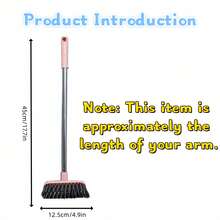 1/2pcs Multi-Functional Plastic Cleaning Tool - Long Handle Stiff Bristle Manual Floor Brush, Suitable For Bathroom And Toilet Tile, Toilet Cleaning Brush, Bathroom Cleaning, Toilet Brush And Holder, Bathroom Floor Cleaner, Floor Brush Magic, Bathroom Crevice Brush