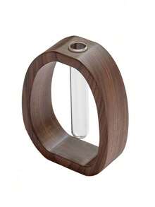 1 chiếc bình hoa thủy canh bằng gỗ thủ công trong suốt, kiểu dáng ống nghiệm, bình hoa gỗ cổ điển, có thể dùng để cắm hoa tươi, cây xanh hoặc hoa khô, trang trí nhà cửa, trang trí bàn làm việc, trang trí phòng ngủ, món quà hoàn hảo, quà tặng ngày Valentine, thích hợp cho phòng trà, phòng học, văn phòng, phòng khách và phòng ngủ. - màu óc chó - Xem 6