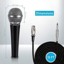 A High-Quality Handheld Wired Microphone With A Heart-Shaped Pickup Pattern, Providing Clear Sound Pickup, Is Perfect For Speeches. - Black - View 7