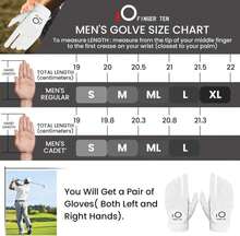 FINGER TEN Premium Rain Grip Men'S Golf Gloves 1 Pair, Hot Wet Weather No Sweat Glove For Serious Feel &Amp; Performance, Left Right Hand Black Gray White Blue Fit Size S M L XL 2XL 3XL - ColorG - 查看 6