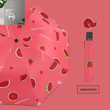 Cute Avocado Pattern Folding Umbrella - UV Protection Rainproof Manual Umbrella, 8 Ribs Fresh Fruit Design Umbrella - Iron Frame, Manual Open And Close, Foldable, Textile Umbrella Canopy, Plastic Handle,Spring Summer Picks,Brides Maid Gifts,Room,Bedroom Decor,Beach,Travel,For Men,For Women,Vacation,Women's Day,Travel Essentials,Wedding Favours,Y2k,Bedroom,Car Accessories Women,Kitchen Decor - Multicolor - View 12