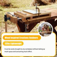 SanBouSi Portable Hard Wood Workbench,Desktop Woodworking Vise-Hard Wood Work Bench With G-Shape Fixing Clips And 4 Limit Blocks - Gỗ - Xem 7