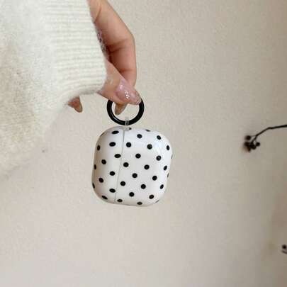 韩式极简双色波点圆环耳机保护套，兼容 Pro 2、Apple 4极简3代新款半耳机保护套，女士适用