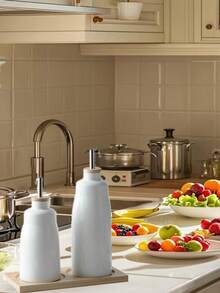 Japanese Style Ceramic Oil Bottle, Kitchenware Oil Pot, Soy Sauce Vinegar Bottle, Condiment Jar, Commercial Creative Light-Blocking Decanter