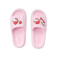 Miniso Sanrio Hello Kitty 女款室內浴室拖鞋 (尺寸 35-36) - 舒適柔軟材質，精緻卡通徽章細節，防水設計，適用於浴室/臥室 (1雙) - 粉色 - 查看 8