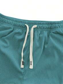 Hidkat Women's Spring/Autumn Corduroy Sports Casual Pants, Solid Color With Drawstring Pockets, Made Of Soft And Comfortable Fabric, Suitable For Daily Casual Activities. - 藍色 - 查看 5