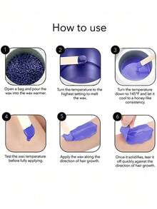 四合一硬蜡加热器套装 - 内含4颗香氛蜡豆和12根涂抹棒，温度可调，适用于全身、比基尼线和面部脱毛，专业沙龙级家用脱毛工具 - 查看 6