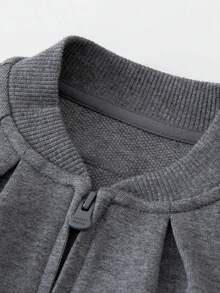 mini bala 2 piezas Conjunto lindo para niños, chaqueta y pantalones, tela suave y amigable con la piel, Colección Primavera 2026 - gris oscuro - Ver 6