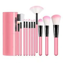 12 piezas Juego de brochas de maquillaje portátil, brochas de alta calidad para rubor, polvo, sombra de ojos, delineador de ojos, herramientas de maquillaje, regalos, brochas de maquillaje profesionales, juego de maquillaje completo - Multicolor - Ver 4