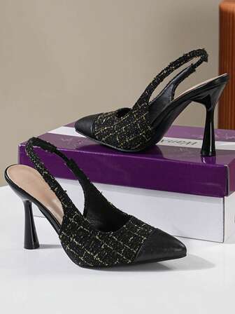 2026 Nuevos zapatos versátiles para mujer de estilo europeo y americano con punta puntiaguda, tacón metálico, cierre con hebilla, para fiestas y uso diario, para todas las estaciones