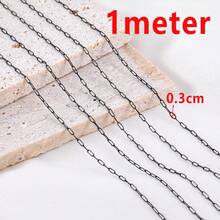 1m Fashionable Stainless Steel Extra Thin Cross Chain, Suitable For DIY Necklace And Bracelet Accessories - Chain - View 11