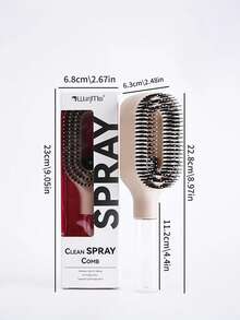 WANMEI 1 PC Hair Brush With Hair Spray Bottle,Cleaning Fluffy Styling Hair Comb Massage Head Meridian Comb High Skull Top Styling Comb Quick Drying - Multicolor - View 2