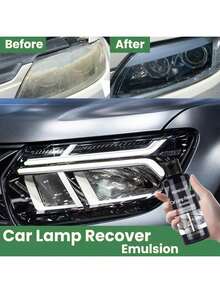 HGKJ P4 Car Lantern Cleaner And Refresh,Car Headlight Refurbished Repair Liquid, No Need To Polish, Car Headlight Shell Aging Cleaning Agent, Lampshade Yellowing Polishing Agent Car Coating, Lamp Cleaning Agent, Headlight Yellowing & Scratch Repairing Polishing Tool Set(30/100ML) - A - View 3