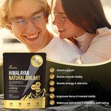 VivoNu Shilajit For Men & Women Gummies | 4000mg High Potency 10-In-1 Formula With Pure Himalayan Shilajit, Ashwagandha, And 75% Fulvic Acid | Sugar-Free Vegan, 85+ Trace Minerals - 2bag - 查看 3