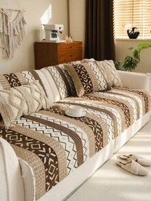 1 Vỏ bọc ghế sofa phong cách Bohemian, Đệm ghế sofa thiết kế nhiều màu sắc cho mọi mùa, Tấm lót ghế sofa bảo vệ thân thiện với thú cưng, Thích hợp cho ghế sofa 1 chỗ ngồi, 2 chỗ ngồi, 3 chỗ ngồi, 4 chỗ ngồi - màu nâu - Xem 5