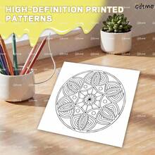 GDTME 24 Pages Mandala Coloring Book, Helps Relieve Stress And Relax, Suitable For Valentine's Day, New Year, Birthday, Back To School, Ramadan, Can Be Gifted To Family, Friends, Loved Ones And Teenagers. Features Pearl Cover And Thick Pages, Size 7.9 X 7.9 Inches. Great Gift For Mother's Day And Father's Day - Multicolor - View 5