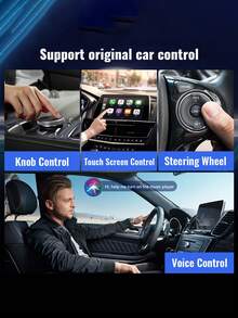 三合一安卓14无线CarPlay车载系统适配器，即插即用无线车载智能电视盒 - 2GB+16GB