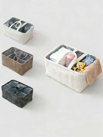 Large Capacity Diaper Bag With Compartments, Mommy Organizer Bag, Can Hold Diapers And Wipes, Baby Diaper Bag (Lining Fabric Color Random)