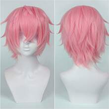 40英寸短款合成假发，带刘海，男女通用，适合男士佩戴，层次感直发，无胶耐热纤维，高密度，外观自然