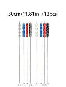 8 件/12 件装彩色吸管清洁刷（20 厘米/7.87 英寸/30 厘米/11.81 英寸），适用于 40/30/20 盎司杯子，10 毫米直径管刷，用于清洁水瓶和吸管，适合户外和露营使用。 - 彩色 - 查看 17