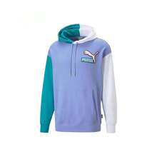 Hoodie Pullover Kasual Nyaman PUMA Pria untuk Olahraga dan Kebugaran - Mauve Purple - View 1