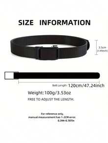 New Automatic Buckle Belt, Canvas Tactical Workwear Casual Outdoor Military Training Pants Belt For Men - Green - View 2