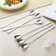 1pc Portable 304 Stainless Steel Peanut Butter, Rice, Soap Spoon Cutlery Gift, Kitchen Tool, Cafe Supplies