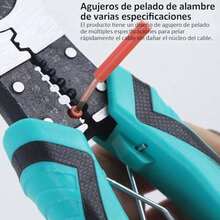 Juego de Pinzas Electricista, Alicates Herramienta Incluye Pinza de Punta Larga, Pinza de Corte Diagonal y Pinza de Alambre de Acero, Multiherramientas para Electricistas y Reparaciones - / - Ver 5