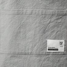 Japanese Washed Cotton Apron, Wider Shoulder Strap, Suitable For Flower Shops, Cafes, Bookstores, Kitchens, Western Restaurants - Grey - View 4