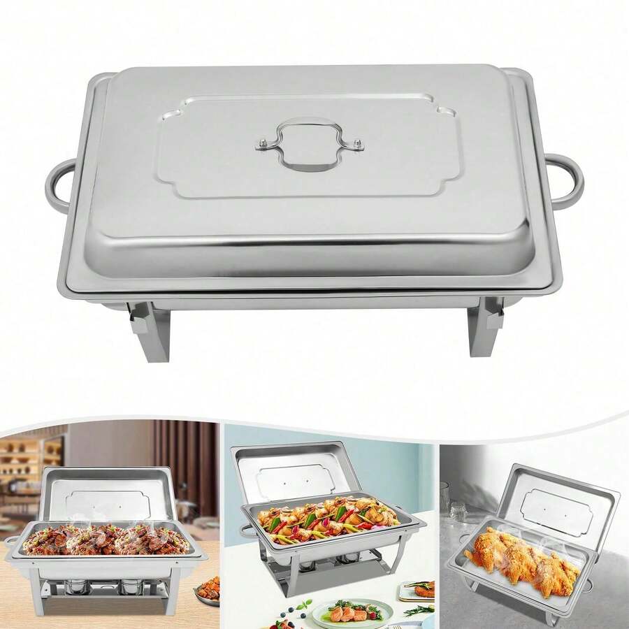 9L Chafing Dish Buffet Set Food Warmer Buffet Server Stainless Steel Chafing - 1 - View 1