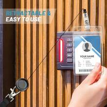 1pc 2026 New Retractable Lanyard ID Card Holder With PVC Card Sleeve Swivel Clip - 360° Rotating Clasp, Essential For Teachers, Office Workers And Students Back To School Season - A - View 10
